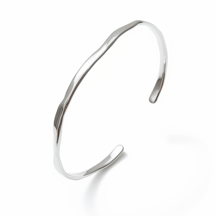 Minimalistische Armspange silber-925-Armbänder und Armreifen-armreifen