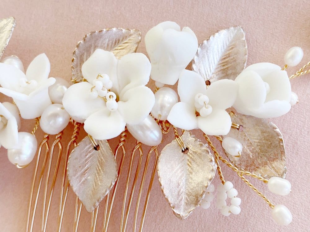 Brauthaarschmuck Gold Julie - ALICIA'S DIARY