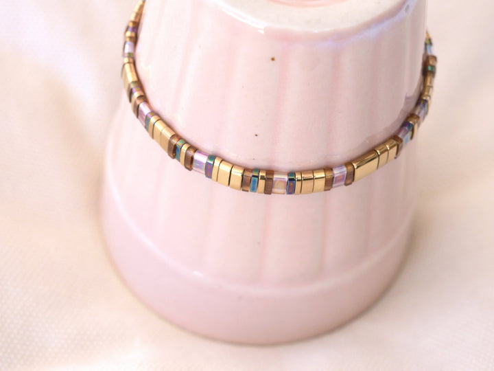 Lampwork Schmuck Armband stretch, schönes Perlenarmband für junge Frauen von Alicia's Diary