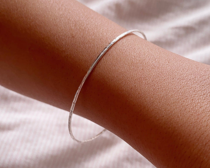 Armreif Silber Damen schlicht, minimalistischer Armreif Silber Damen, minimalist bangle silver