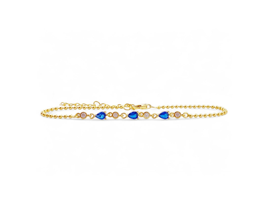 Goldenes Azul Kristall Armband mit blauen Steinen-ALICIA'S DIARY®