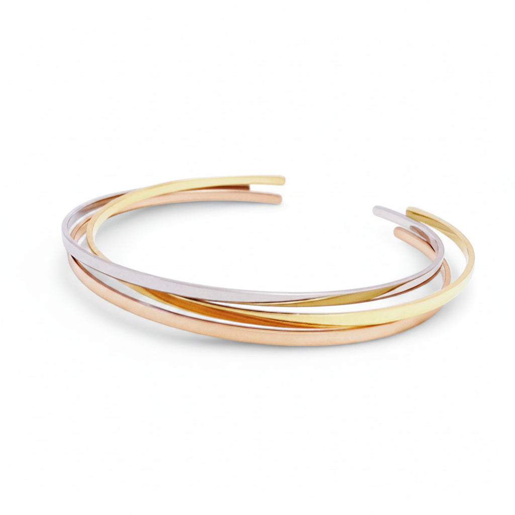 Conjunto de pulseras bicolor - Alicia's Diary