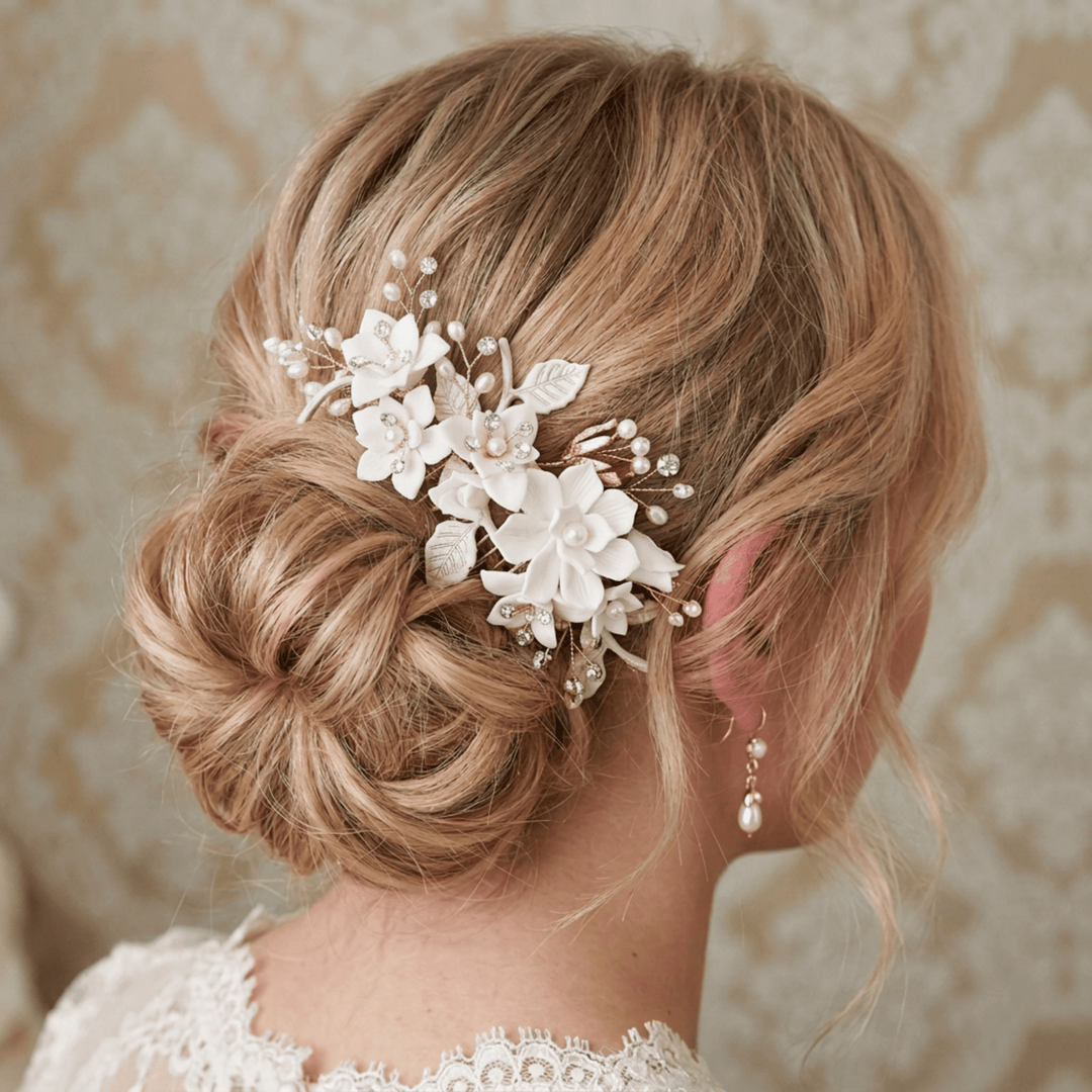 Glamouröser Brautkamm | MARIE-blumen-blüten-Boho Hochzeit romantisch