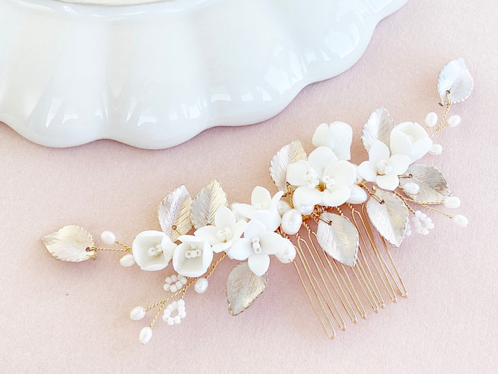 Brauthaarschmuck Gold Julie - ALICIA'S DIARY