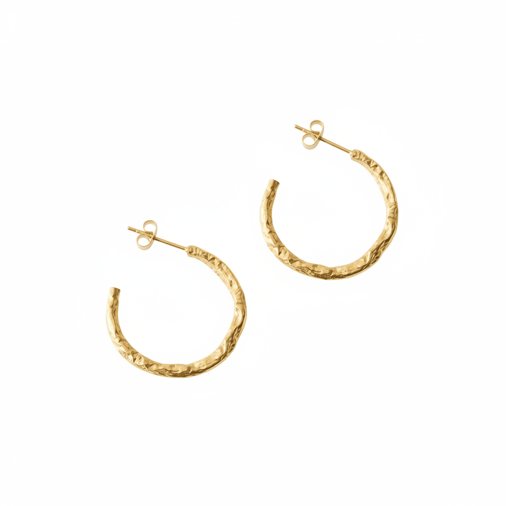 Aesthetic Goldcrush Creolen mit hammered Finish-creolen-Creolen 30 mm-Gehämmert