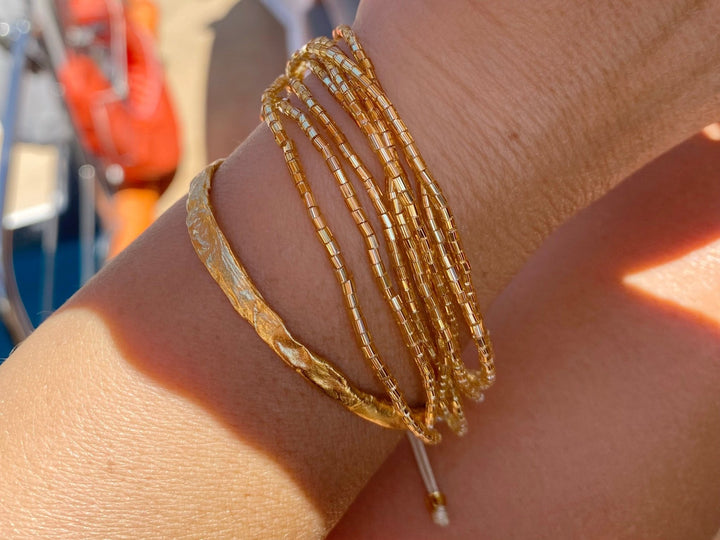 Größenverstellbares Perlen-Armband ür junge Frauen aus Miyuki Perlen, wasserfest von Alicia's Diary