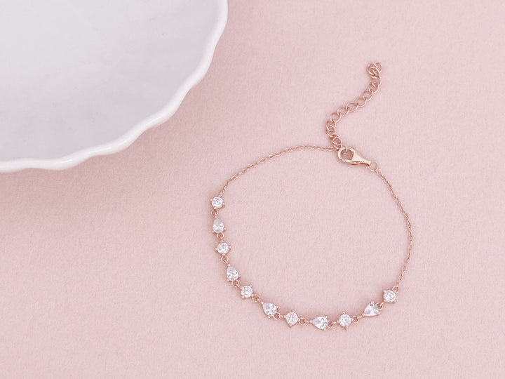 Rosegoldenes Braut Armband Bella - ALICIA'S DIARY