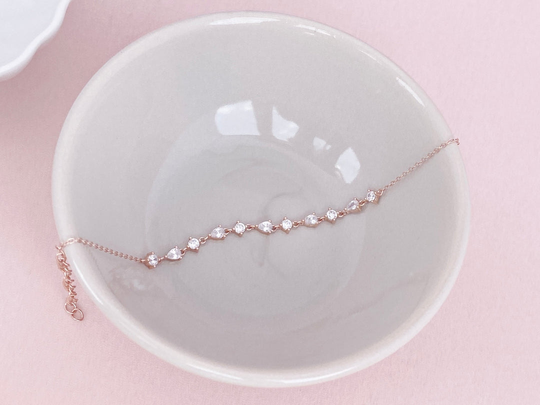 Rosegoldenes Braut Armband Bella - ALICIA'S DIARY