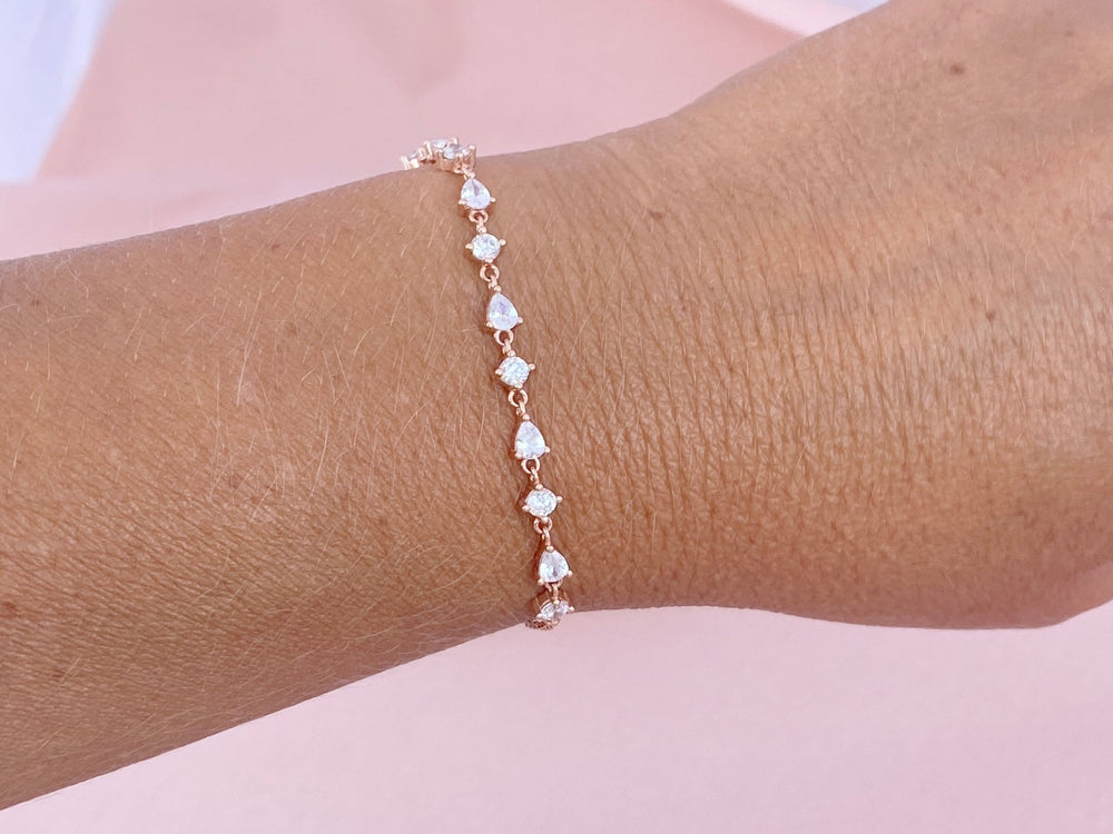 Rosegoldenes Braut Armband Bella - ALICIA'S DIARY