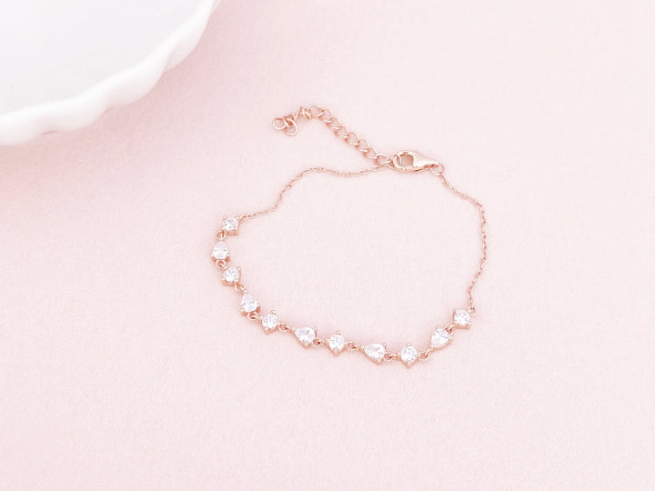 Rosegoldenes Braut Armband Bella - ALICIA'S DIARY
