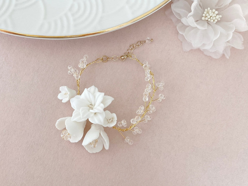 Blumen Braut Armband Elodie - ALICIA'S DIARY