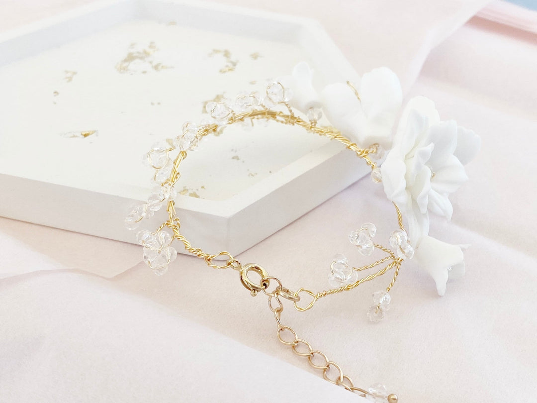 Blumen Braut Armband Elodie - ALICIA'S DIARY