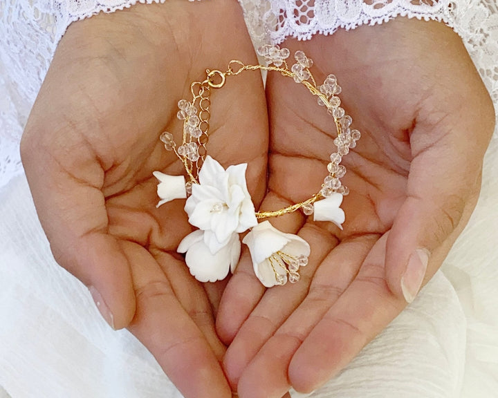 Blumen Braut Armband Elodie - ALICIA'S DIARY