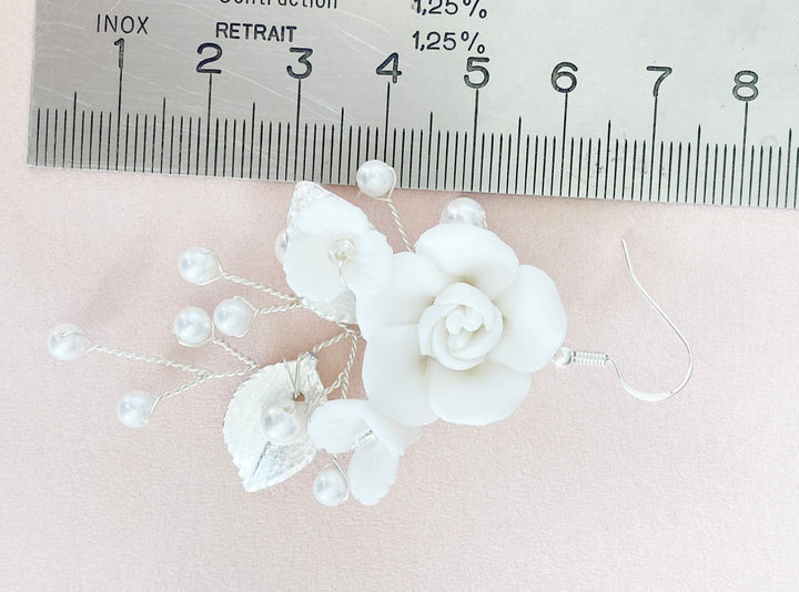 Blütenweiße Hochzeitsohrringe Rosalie - ALICIA'S DIARY