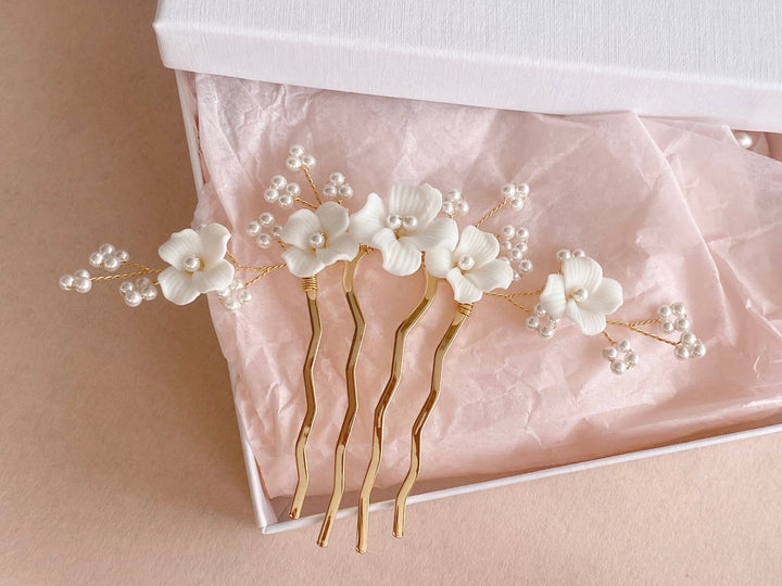 Haarschmuck Braut Vintage: Goldener Boho Haarschmuck Hochzeit, Brautkamm von Alicia's Diary