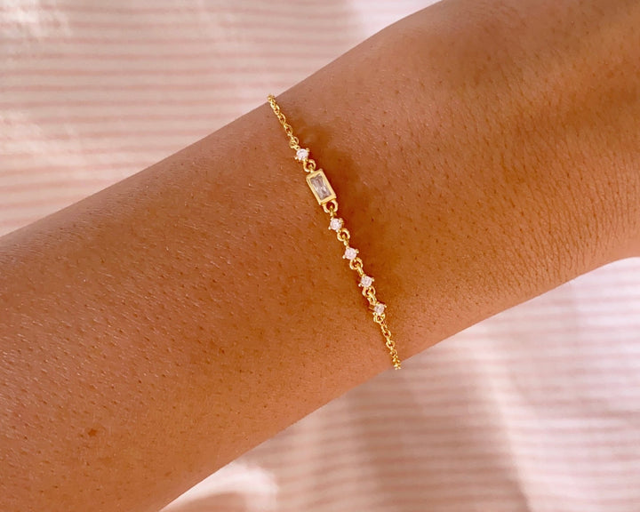 Damen Armband mit Steinen Gold, Alicia's Diary Schmuck aus Deutschland, Glitzer Armband gold