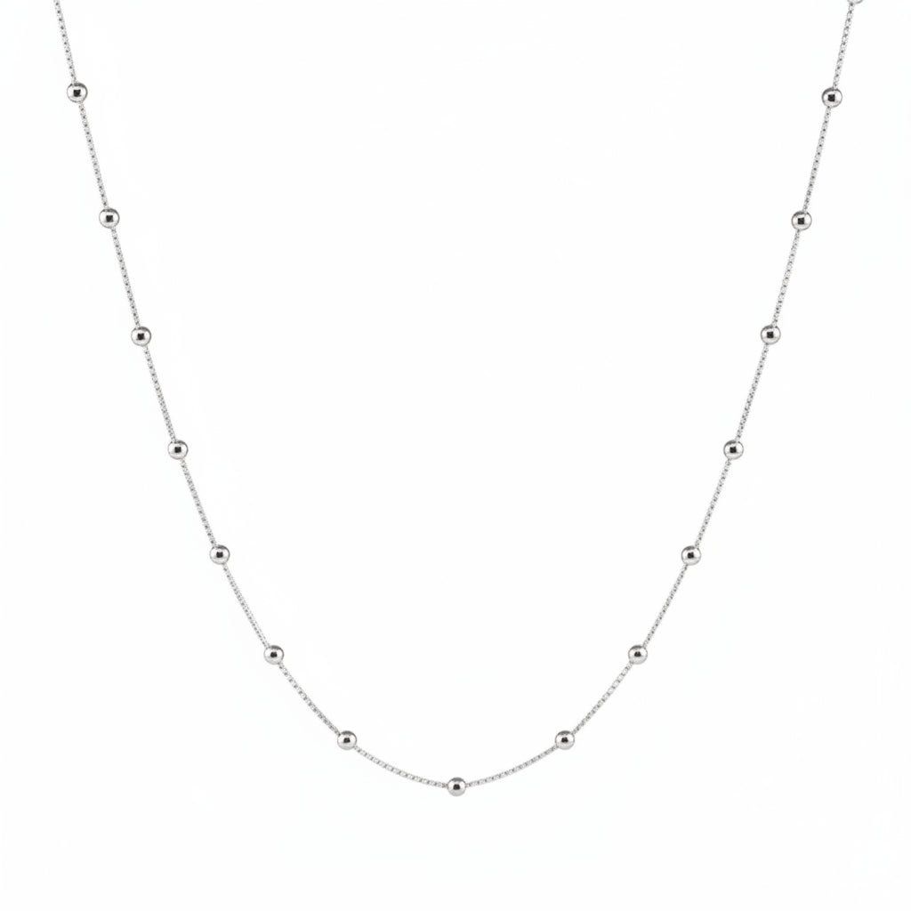 Silver satellite necklace made of skin-friendly 925 sterling silver for jewelry allergy sufferers and sensitive skin, jewelry for young women