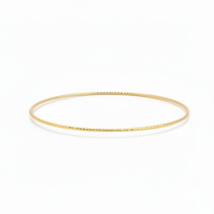Schmaler goldener Armreif mit Struktur, Goldfill Schmuck, 14k Gold, hochwertiges Armband, das keine Farbe verliert, nicht verblasst, nicht abfärbt, Schmuck