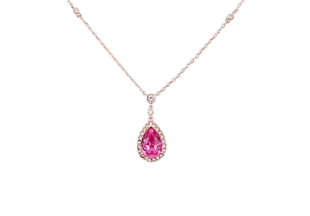 Roségoldene pink Crystal Kette - ALICIA'S DIARY®