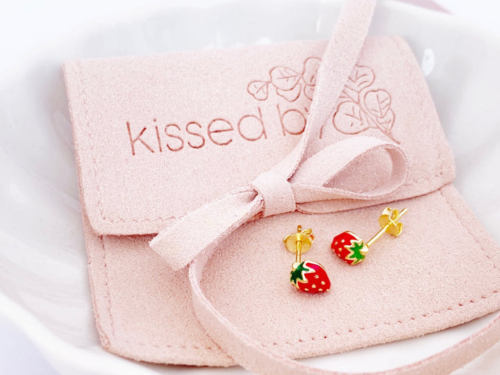 Kinder Ohrstecker Erdbeeren - ALICIA'S DIARY