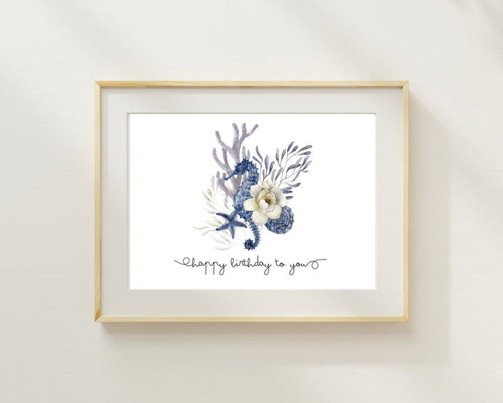 Glückwunschkarte mit Seepferdchenmotiv - ALICIA'S DIARY®