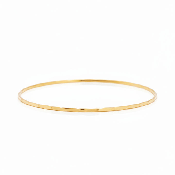 Gold bangle, simple design, waterproof gold jewelry for summer - Alicia&