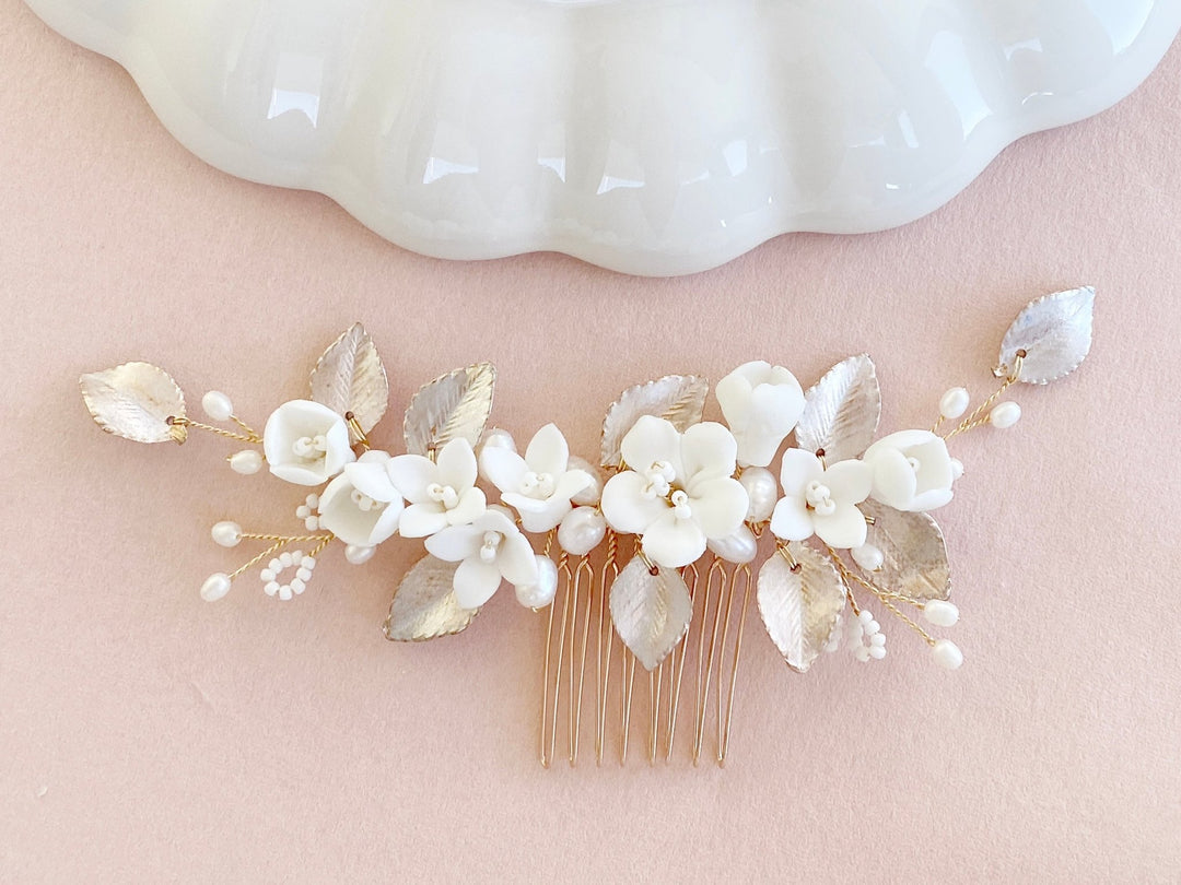 Brauthaarschmuck Gold Julie - ALICIA'S DIARY