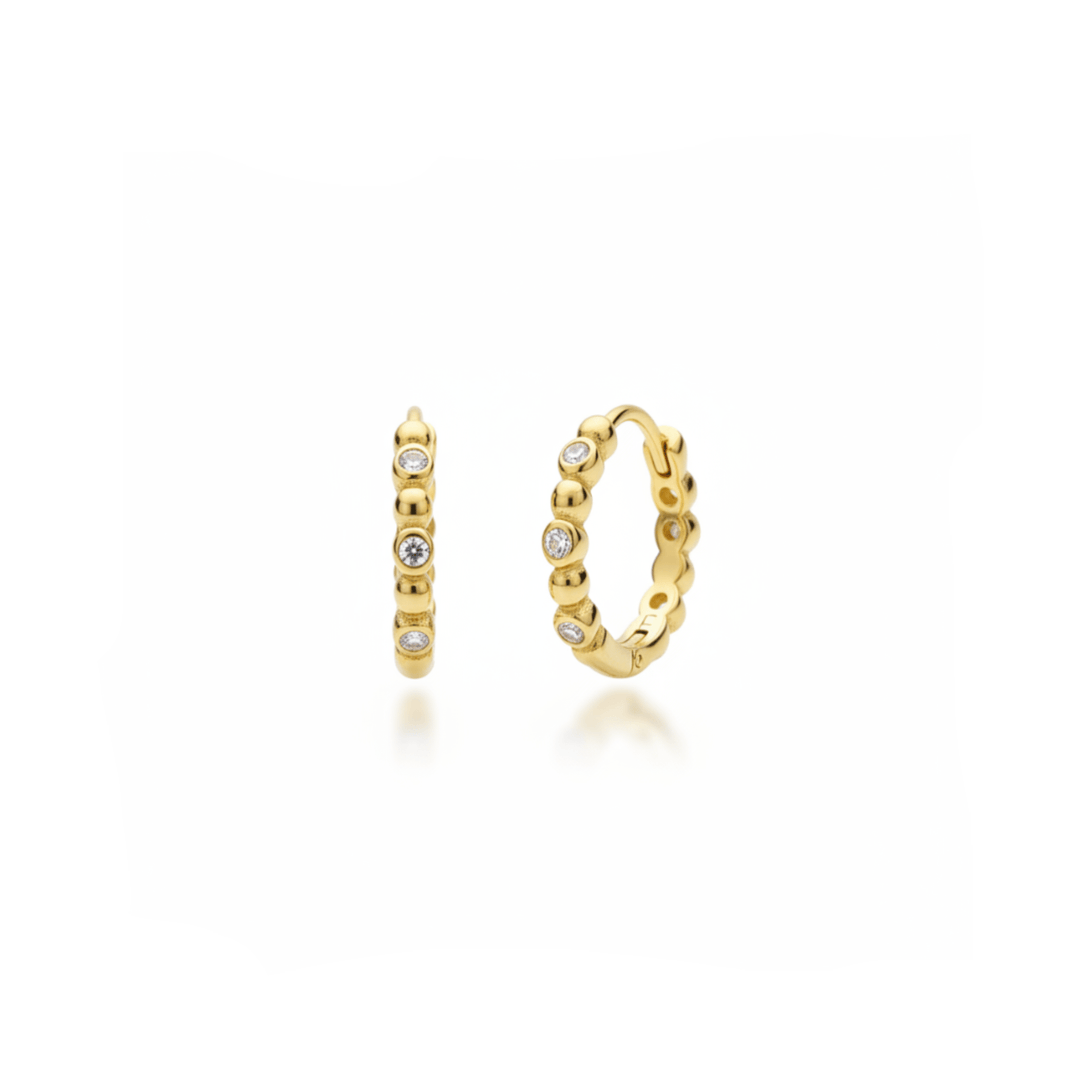 Kleine Creolen für cute ear stack gold, Earring Stacked Ohrringe aus 925 Silber von Alicia's Diary