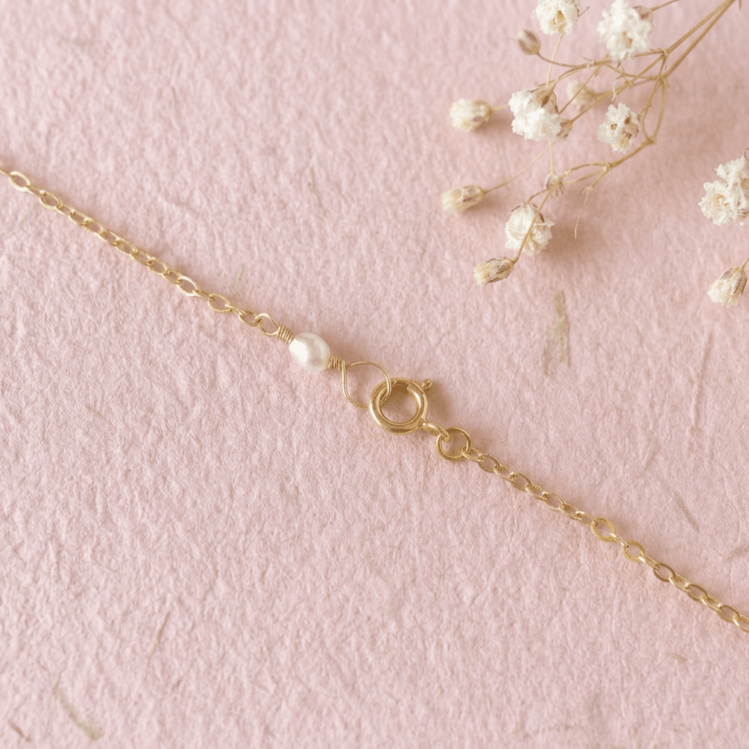 Waterproof stainless steel jewellery, gold-plated, with moonstone and freshwater pearl – buy gold jewellery online