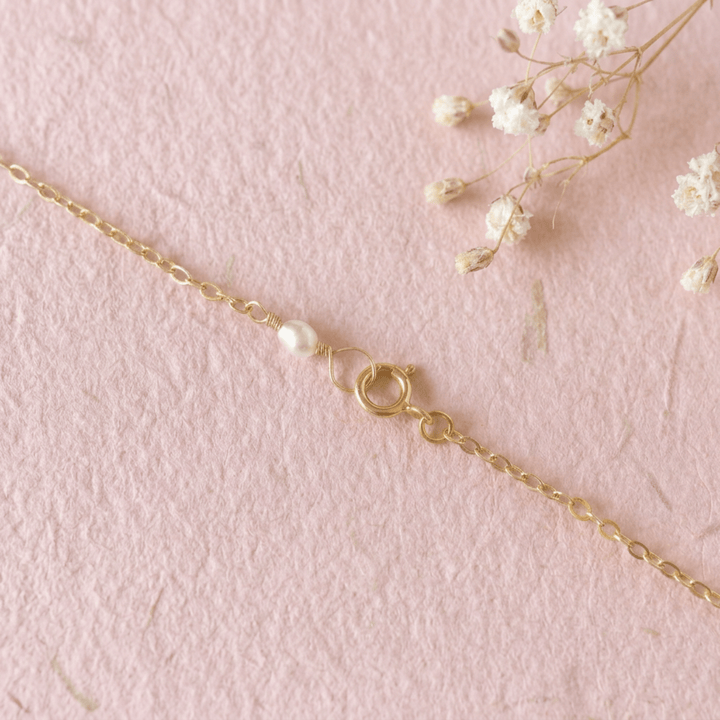 Waterproof stainless steel jewellery, gold-plated, with moonstone and freshwater pearl – buy gold jewellery online