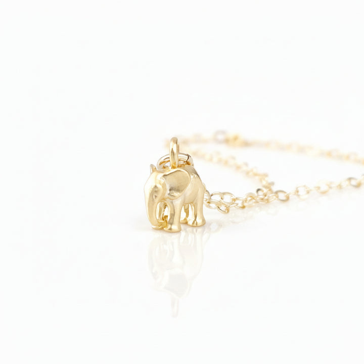 Goldene Elefanten Kette, Goldfill und Silber Schmuck von ALICIA&