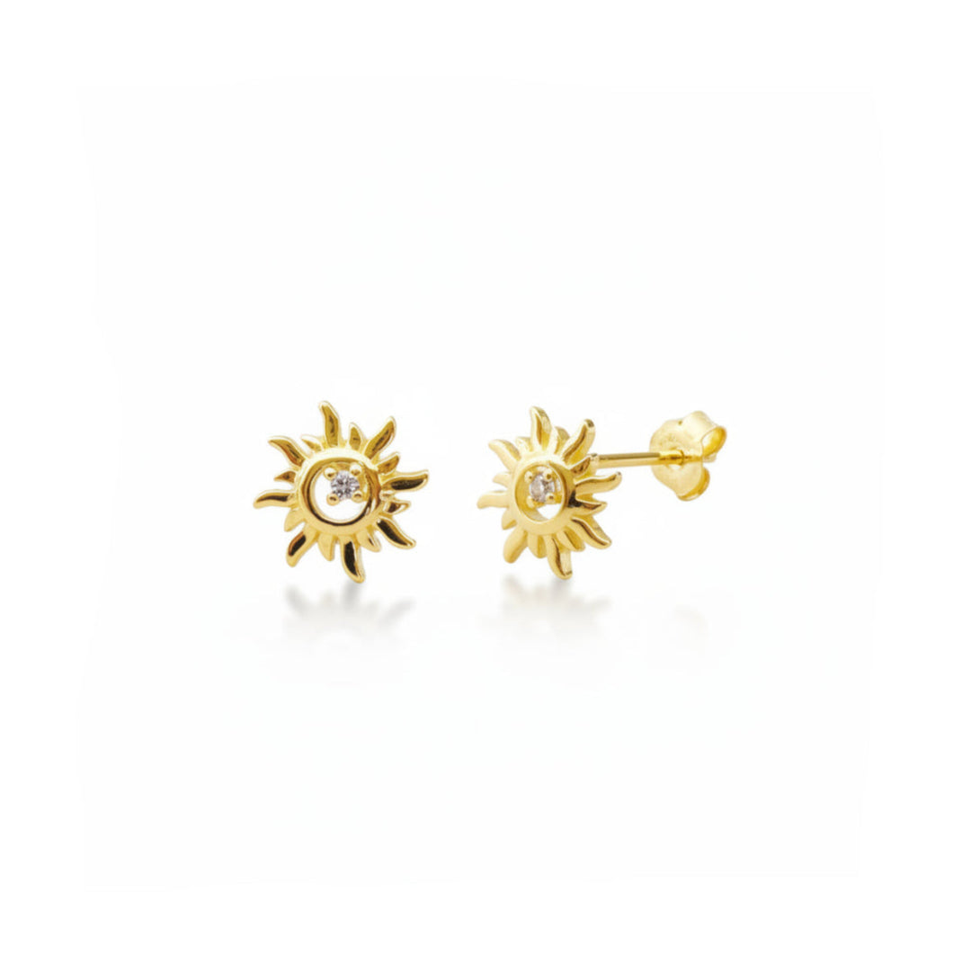 High-quality gold-plated sunburst earrings from Alicia's Diary