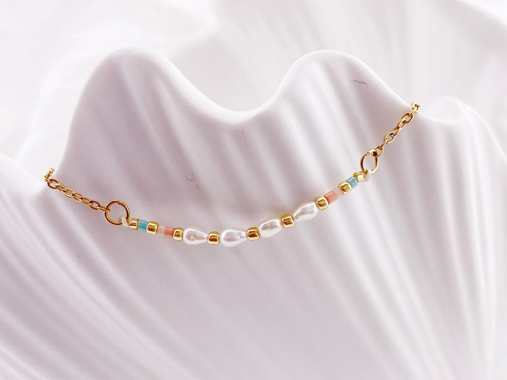 Goldenes Miyuki Perlen Armband