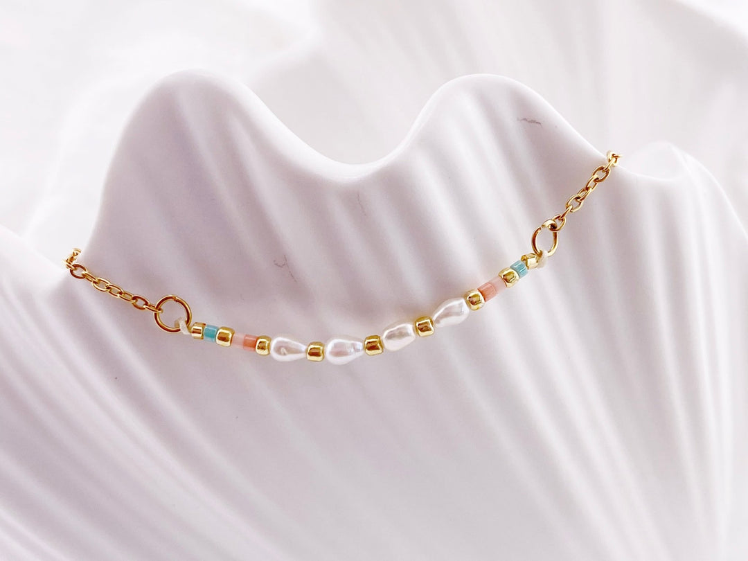 Goldenes Miyuki Perlen Armband