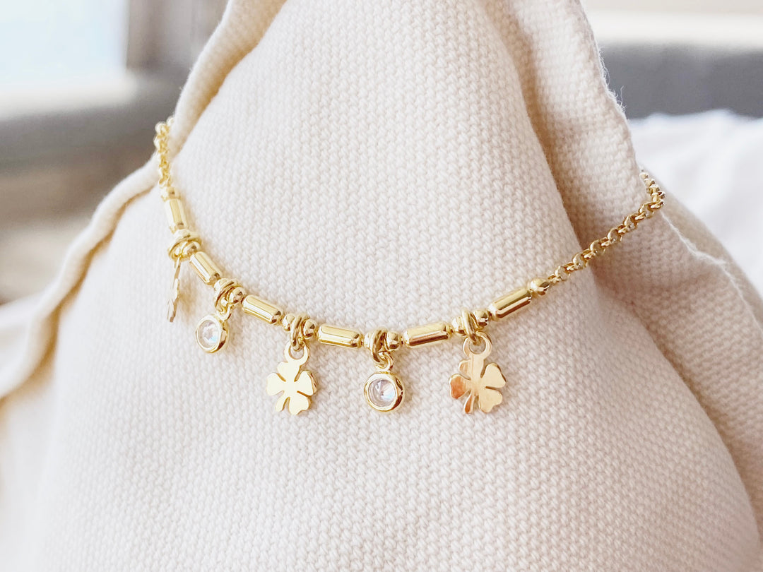 Kleeblatt Armband gold für junge Frauen von Alicia's Diary