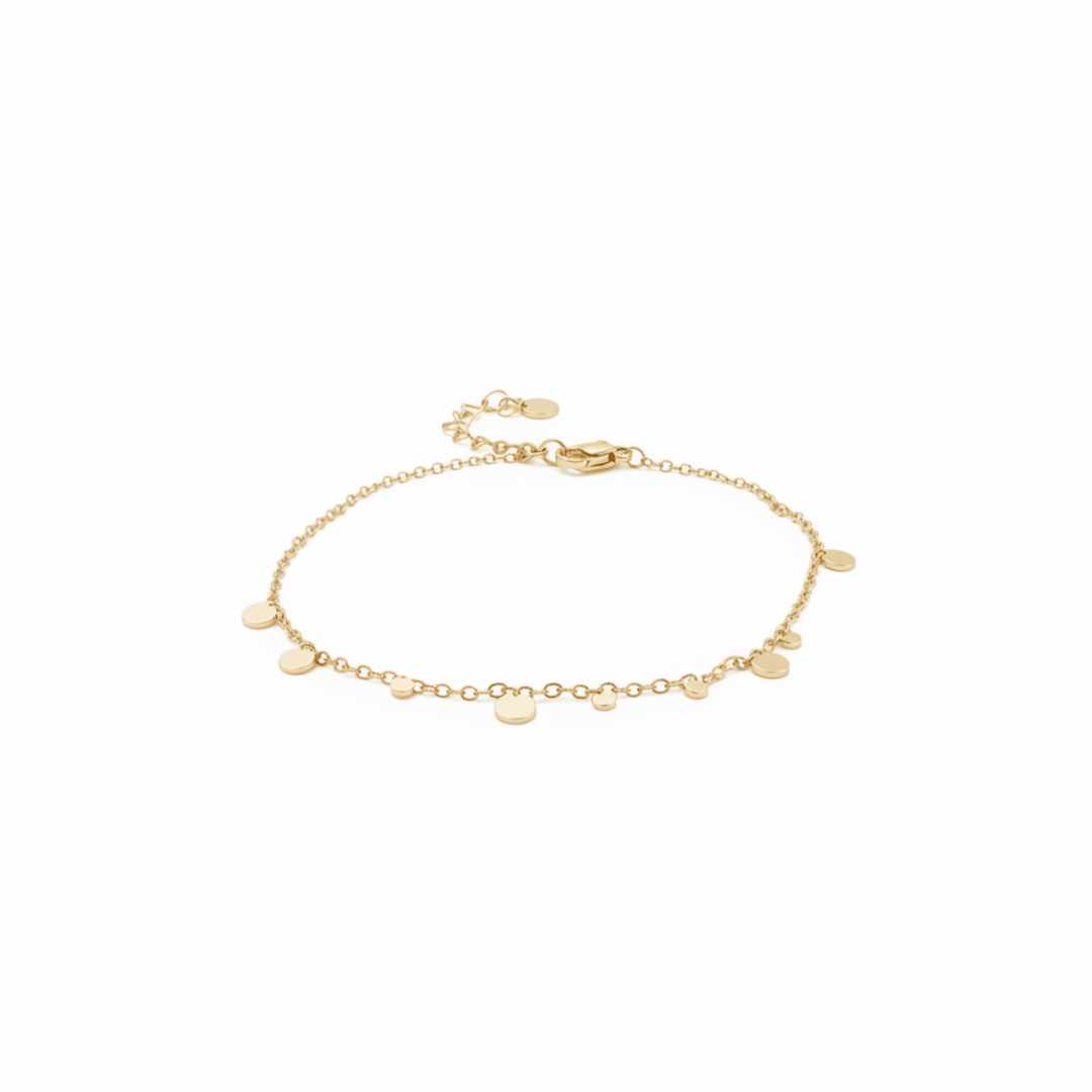 Zartes filigranes Mini-Coin Armband-armbänder-Armbänder und Armreifen-Armschmuck gold
