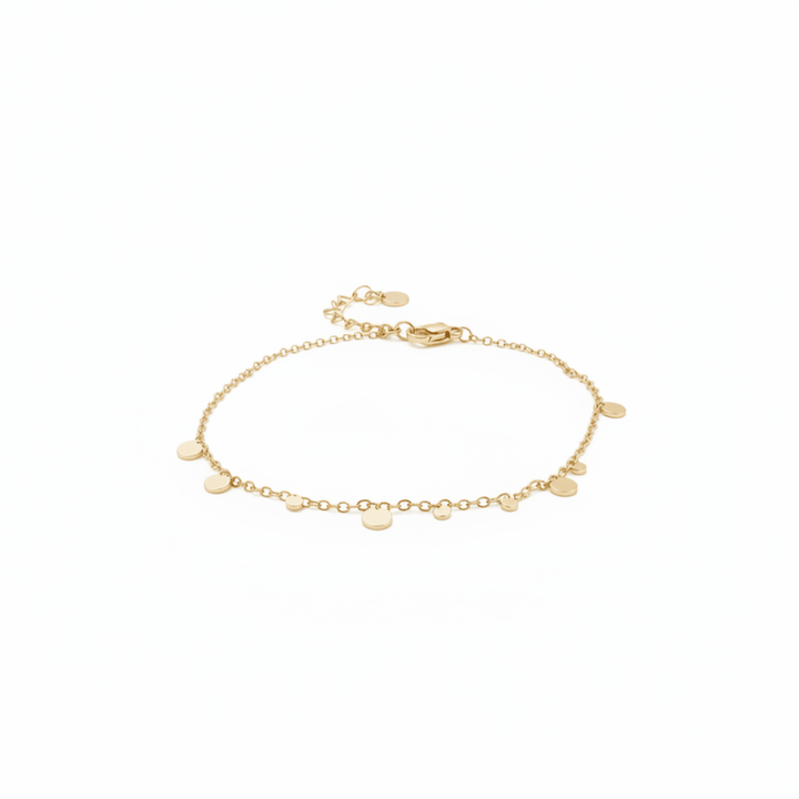 Zartes filigranes Mini-Coin Armband-armbänder-Armbänder und Armreifen-Armschmuck gold