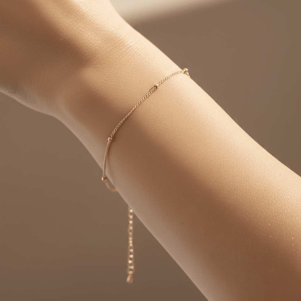 Dezentes Armband aus vergoldetem Edelstahl, wasserdicht und allergikerfreundlich für junge Frauen, Mädchenschmuck Bracelet