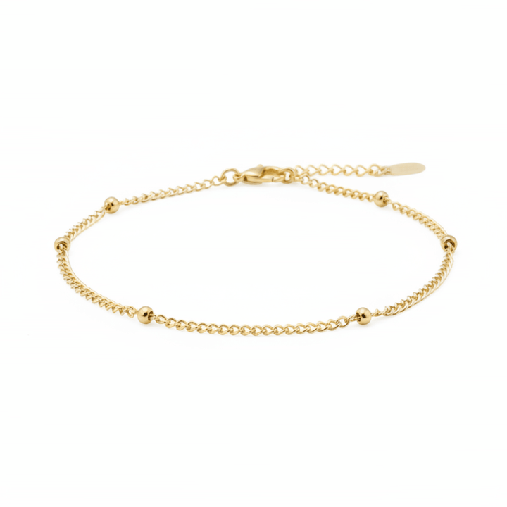 Wasserfestes Satellitenarmband aus goldenem Edelstahl, Armband mit kleinen Kugeln, schöner Schmuck online bestellen