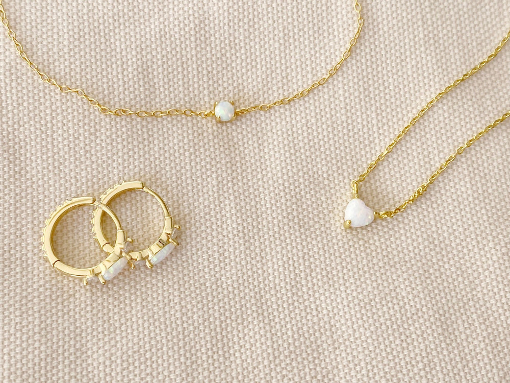 Schmuckset gold mit Opal Steinen aus Alicia's Diary Schmuck Online Shop bestellen