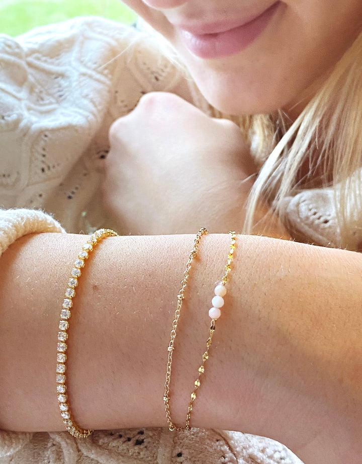 Goldenes Tennisarmband - ALICIA'S DIARY