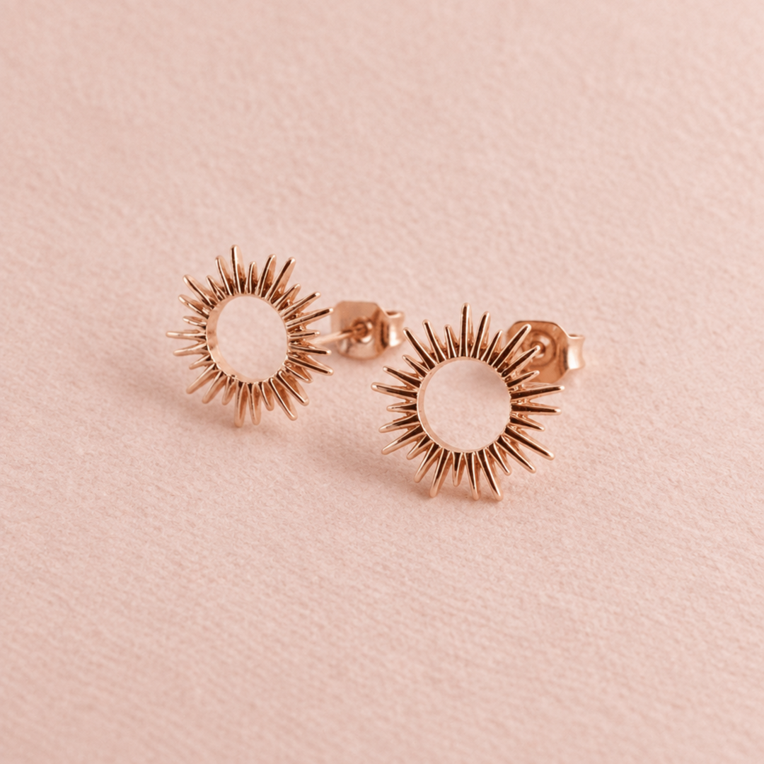 Sonnen Ohrstecker roségold