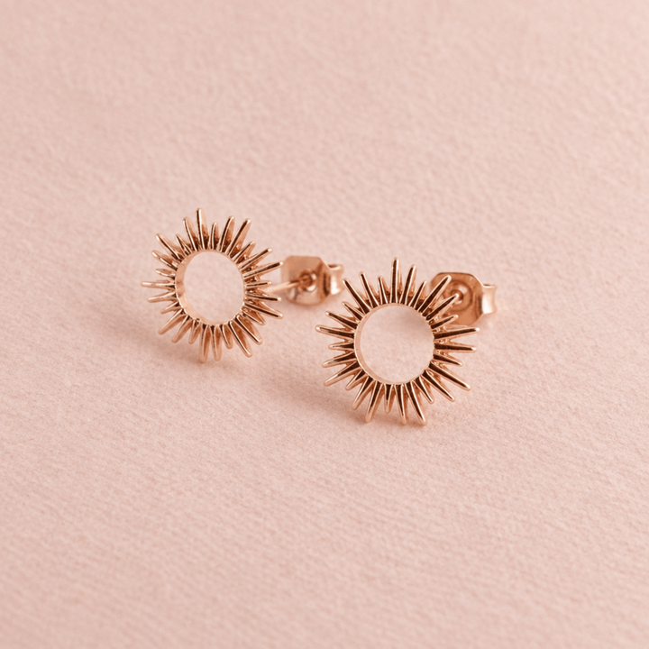 Sonnen Ohrstecker roségold