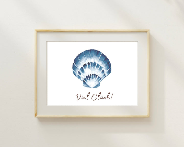 Grußkarte mit Muschelmotiv - ALICIA'S DIARY®