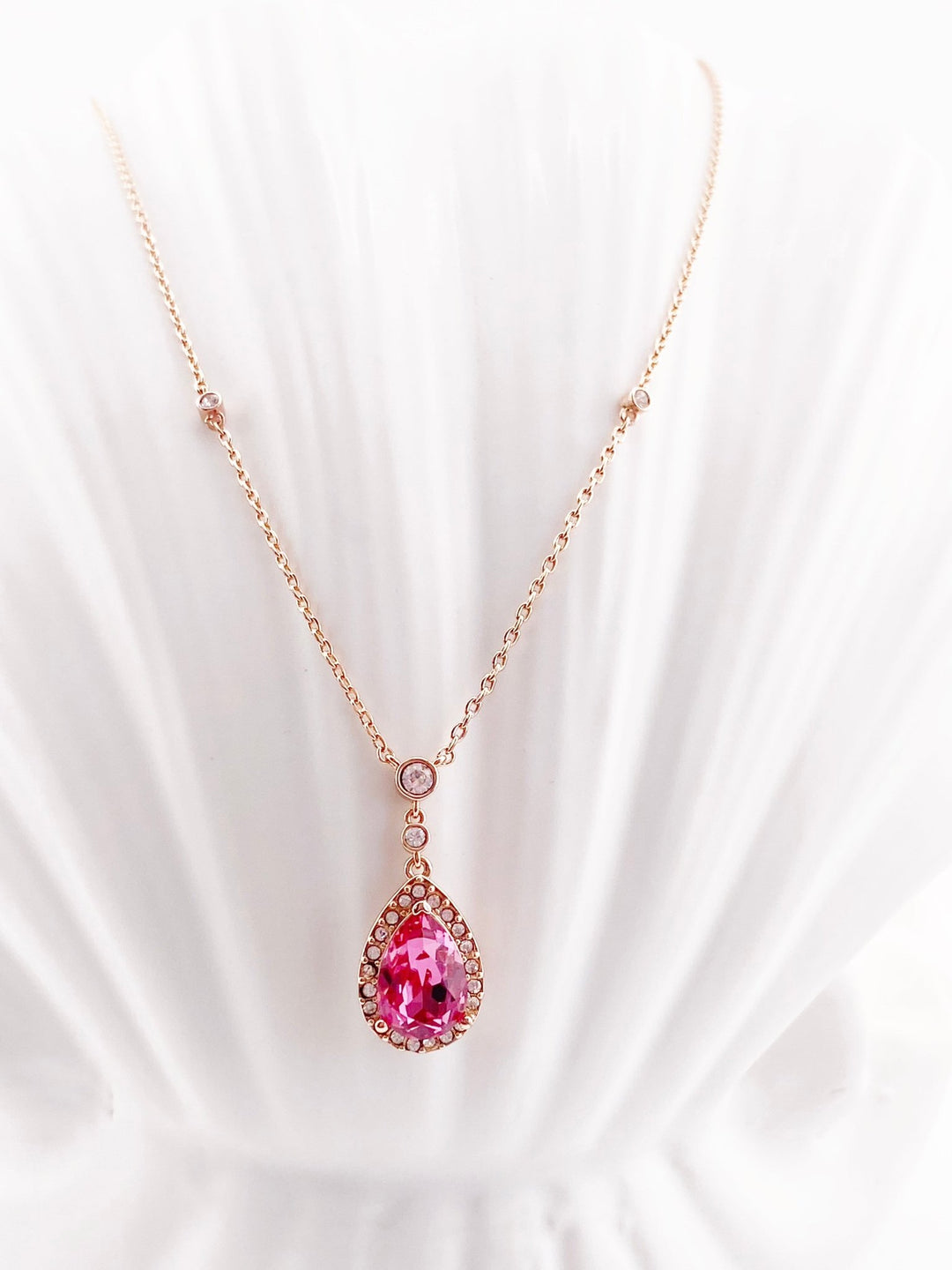 Roségoldene pink Crystal Kette - ALICIA'S DIARY®