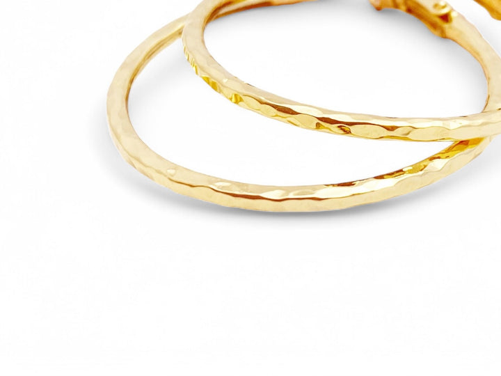 Goldene Creolen 4 cm Medium Size, Schmuck Ohrringe für Teenager Mädchen und junge Frauen von Aicia's Diary