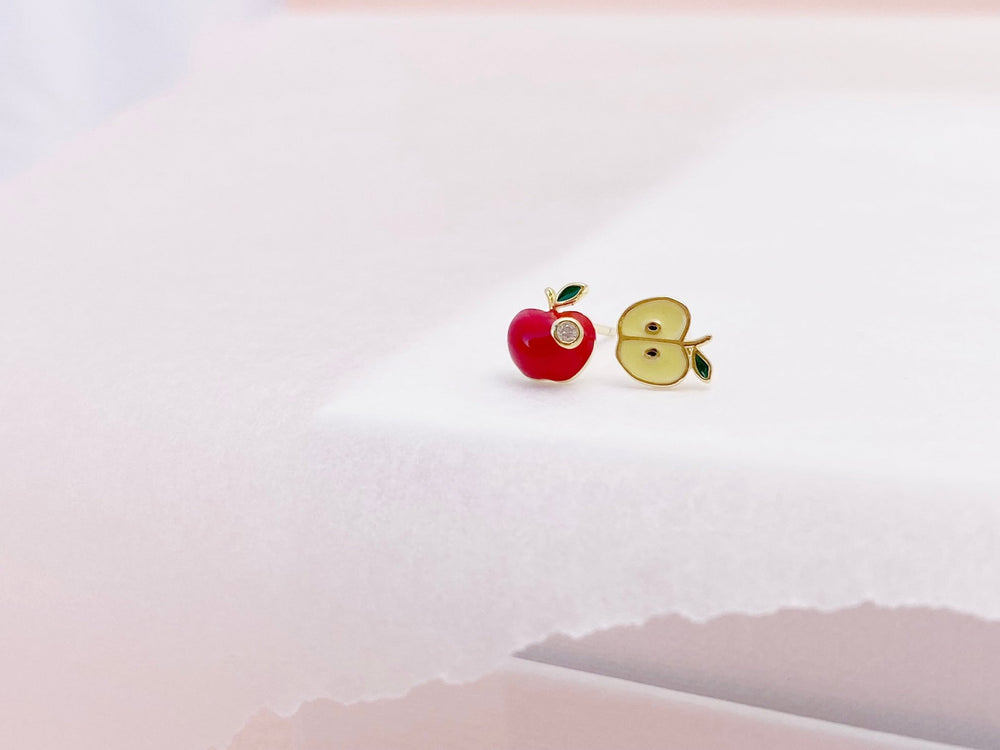 Kinder Ohrstecker Apfel - ALICIA'S DIARY