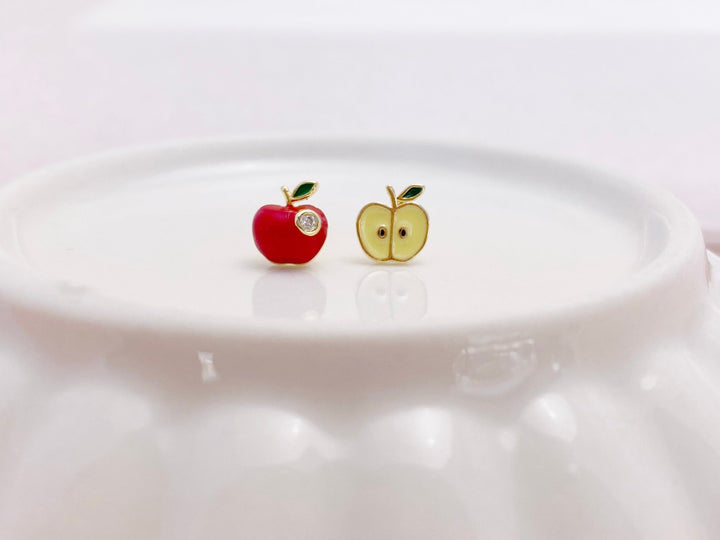 Kinder Ohrstecker Apfel - ALICIA'S DIARY