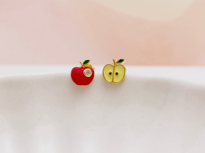 Kinder Ohrstecker Apfel - ALICIA'S DIARY