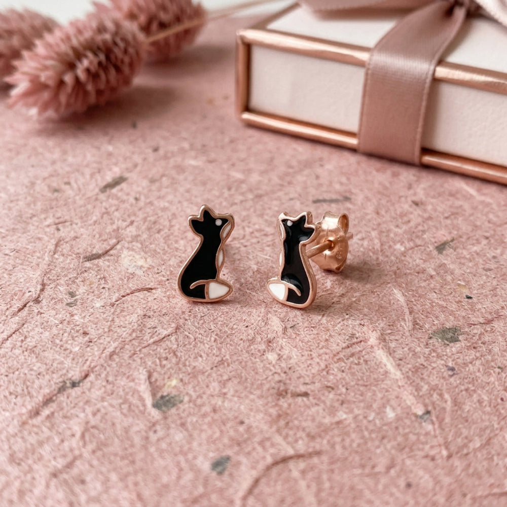 Puces d'oreilles renard hypoallergéniques pour enfant, motif renards en émail, bijoux enfant à commander en ligne